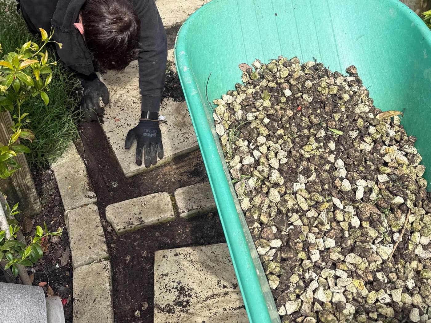 Gravel Removed By Hand