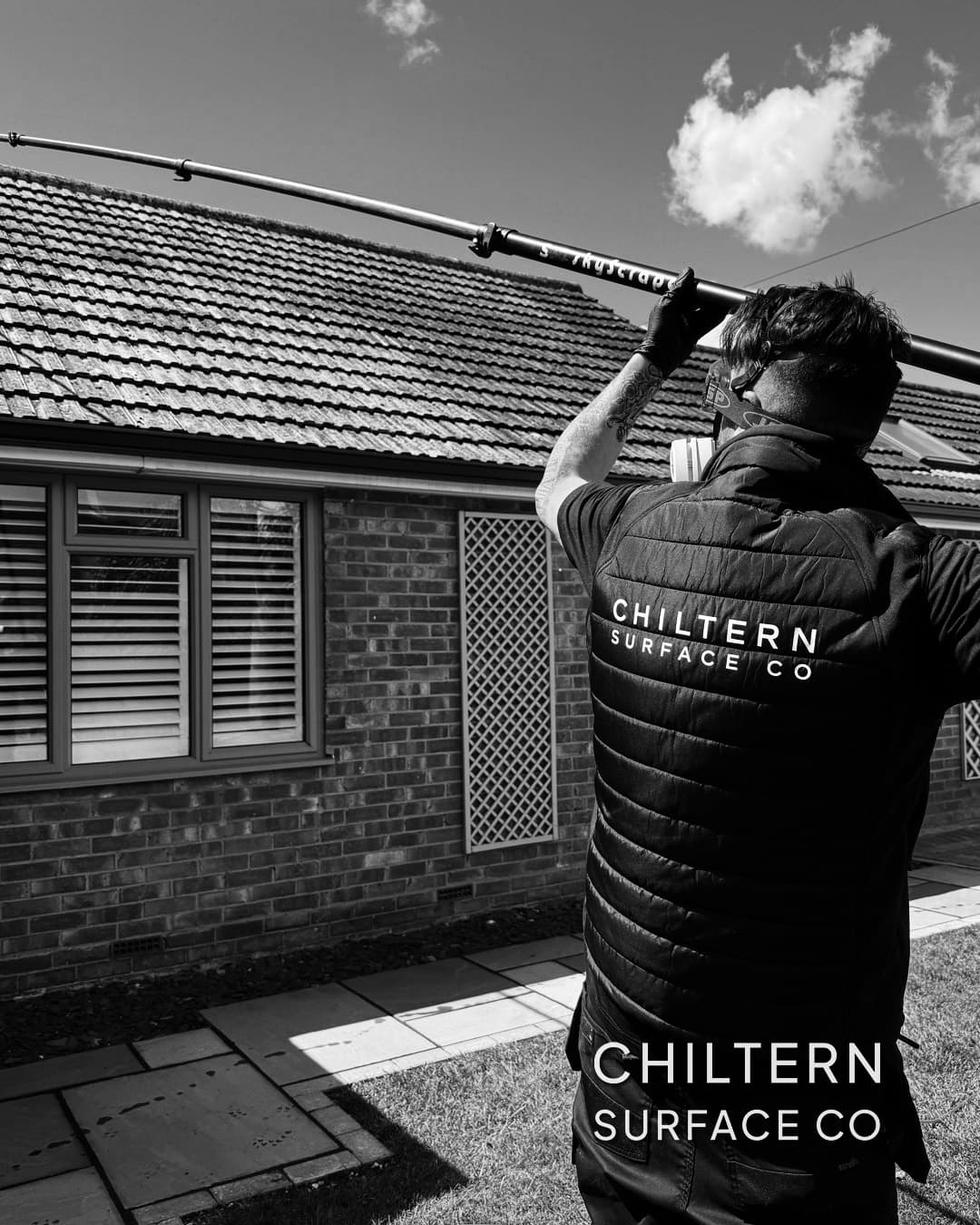 Roof cleaning and Chiltern EverGuard™ treatment on a tiled roof