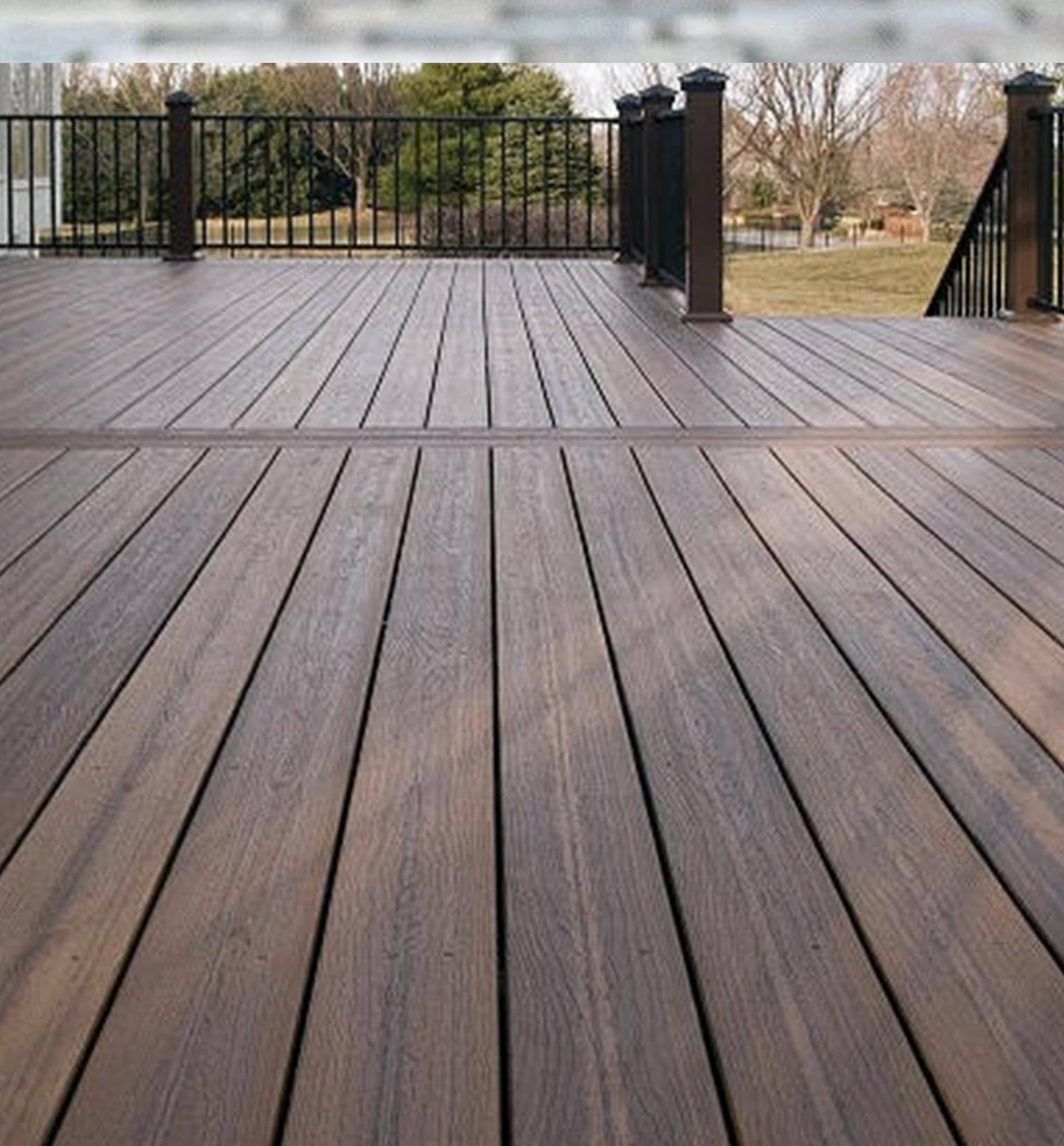 Timber decking after professional cleaning and treatment