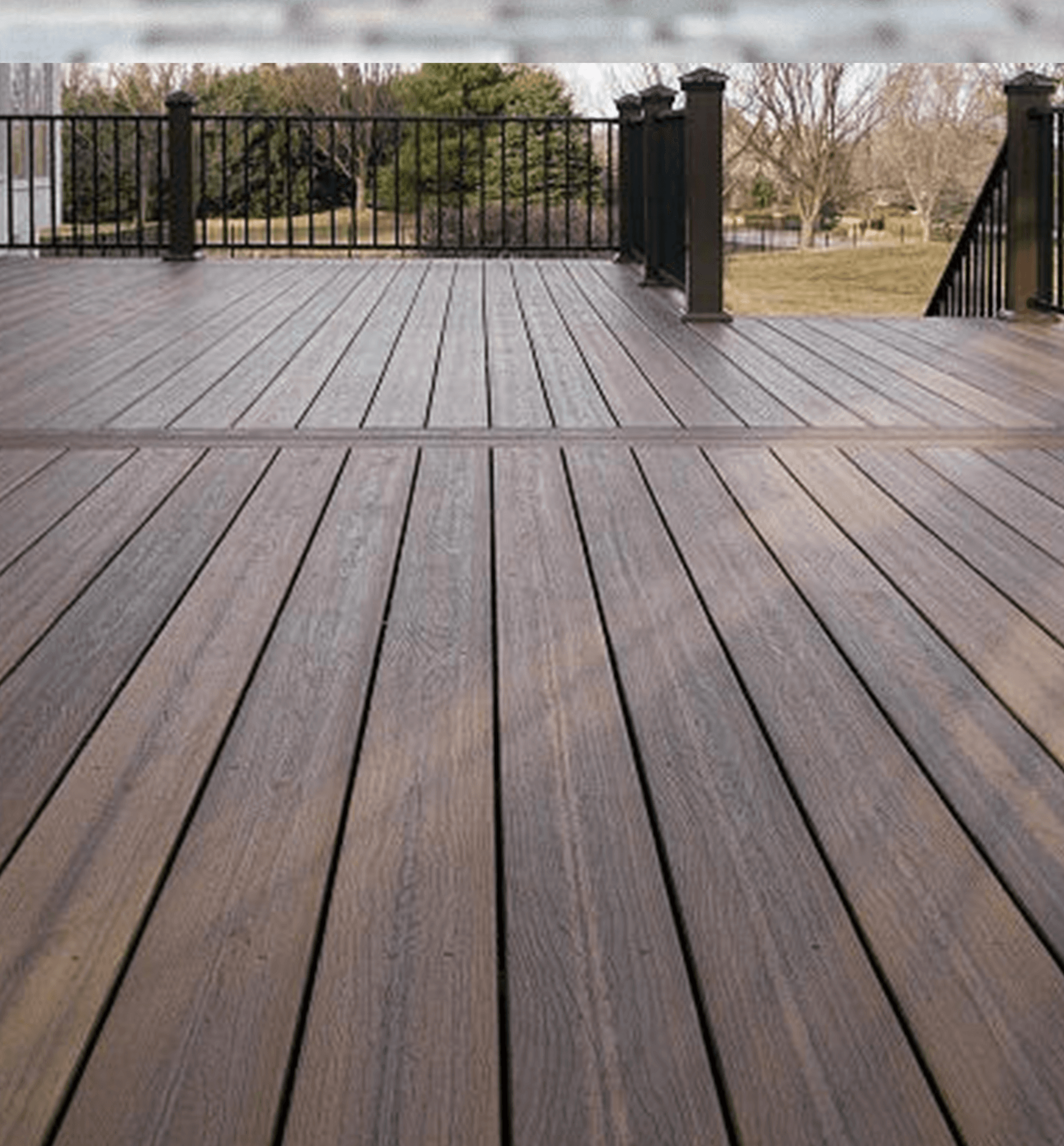 Timber decking after professional cleaning and treatment