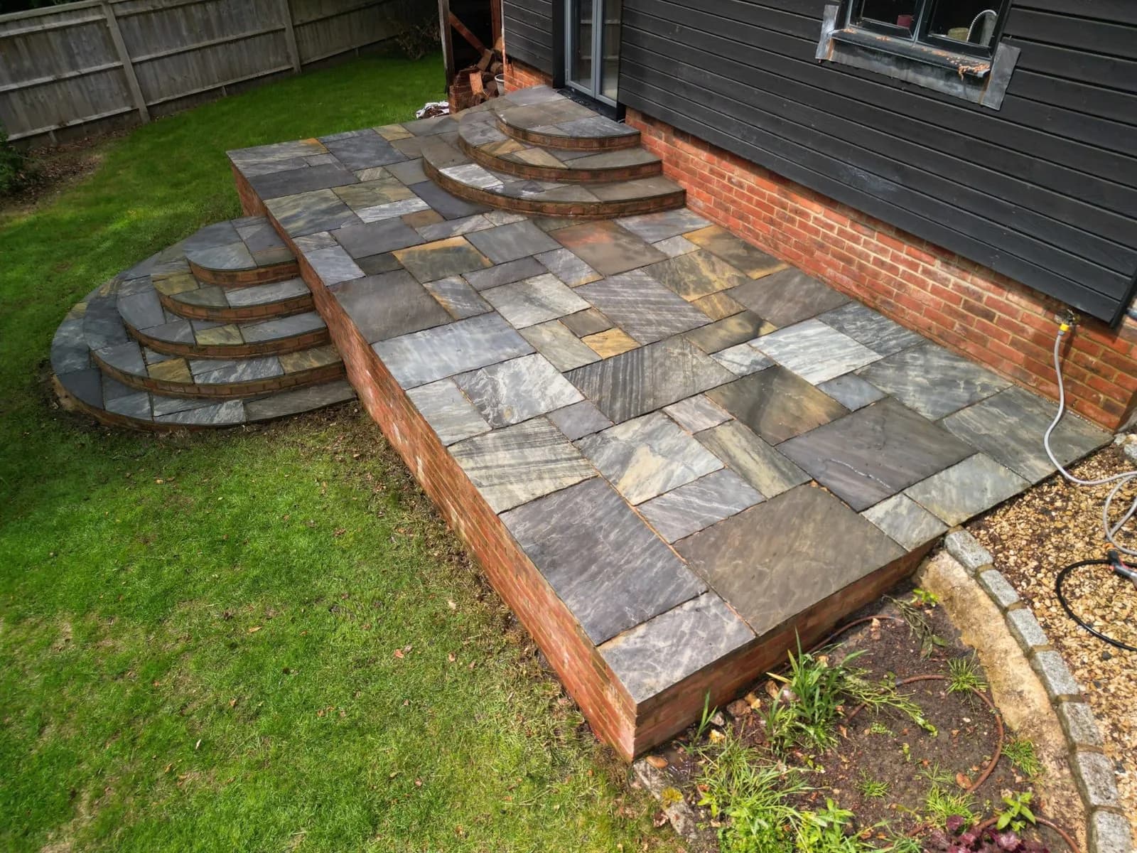 The finished sandstone patio in Marlow after cleaning and Chiltern EverGuard™ protection