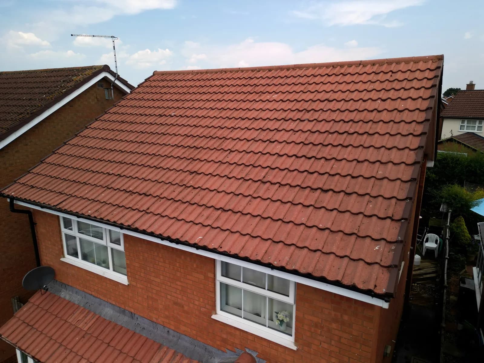 The same Aylesbury roof after moss removal and Chiltern EverGuard™ treatment