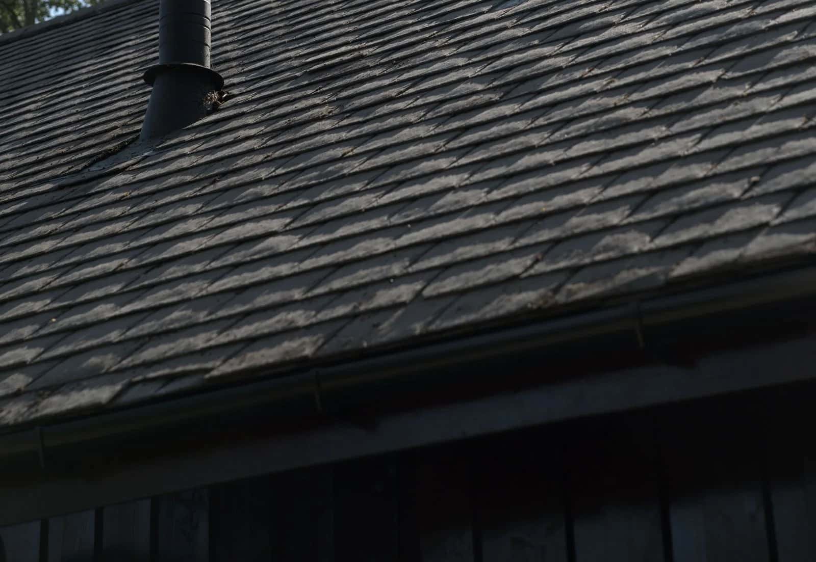 The same slate roof in Marlow after moss removal and Chiltern EverGuard treatment